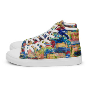 Home Men’s high top canvas shoes