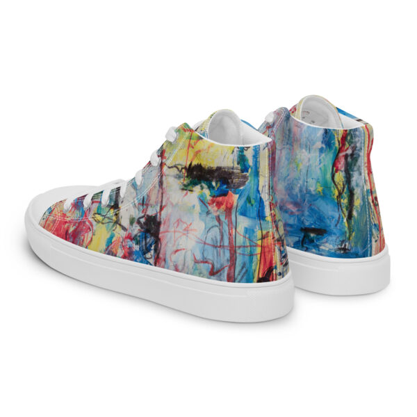mens-high-top-canvas-shoes-white-left-back-6868015e13ba7.jpg My Story - Men’s High Top Canvas Shoes — white, left back view