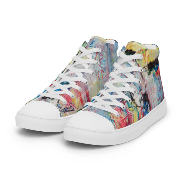 mens-high-top-canvas-shoes-white-left-front-6868015e13d2d.jpg My Story - Men’s High Top Canvas Shoes — white, left front view