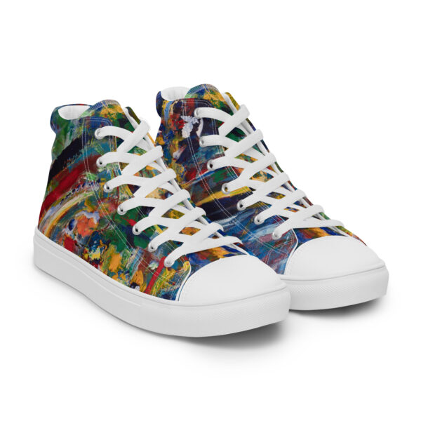 mens-high-top-canvas-shoes-white-right-front-6868059331138.jpg Rebirth Wave - Men’s High Top Canvas Shoes — white, right front view