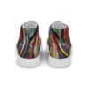 Rebirth - Women’s High Top Canvas Shoes — white, back view