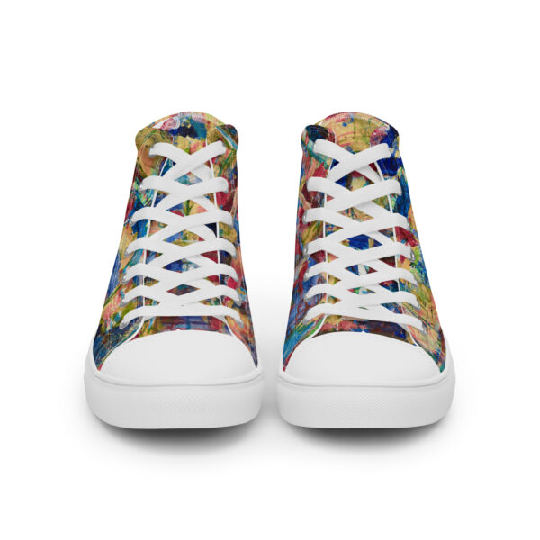 Home - Women’s High Top Canvas Shoes — white, front view