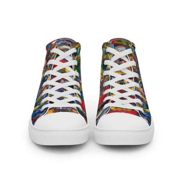 Rebirth - Women’s High Top Canvas Shoes — white, front view
