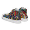 Rebirth - Women’s High Top Canvas Shoes — white, left back view