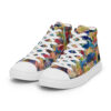 Home - Women’s High Top Canvas Shoes — white, left front view