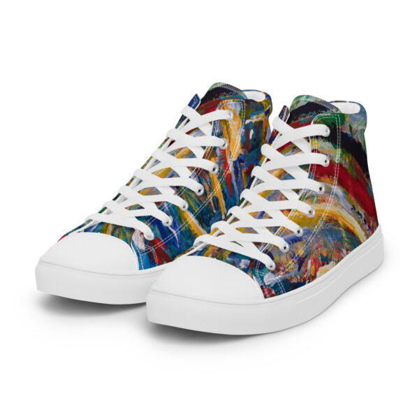womens-high-top-canvas-shoes-white-left-front-6868056a2193d.jpg Rebirth Wave - Women’s High Top Canvas Shoes — white, left front view