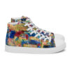 Home - Women’s High Top Canvas Shoes — white, right side view