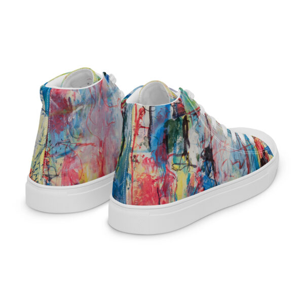 womens-high-top-canvas-shoes-white-right-back-6867eedba432c.jpg My Story - Women’s High Top Canvas Shoes — white, right back view