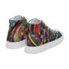 Rebirth - Women’s High Top Canvas Shoes — white, right back view