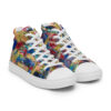 Home - Women’s High Top Canvas Shoes — white, right front view