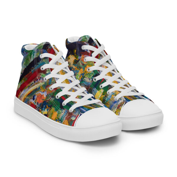 womens-high-top-canvas-shoes-white-right-front-6868056a22348.jpg Rebirth Wave - Women’s High Top Canvas Shoes — white, right front view