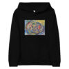 kids-fleece-hoodie-black-front-696a627131846.jpg Rebirth - Kids fleece hoodie — black, front view