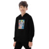 My Story - Kids fleece hoodie — black, left front view