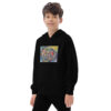 kids-fleece-hoodie-black-left-front-696a627131590.jpg Rebirth - Kids fleece hoodie — black, left front view