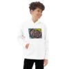 kids-fleece-hoodie-white-front-2-696a627130751.jpg Rebirth - Kids fleece hoodie — white, front view