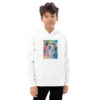 My Story - Kids fleece hoodie — white, front view