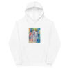 My Story - Kids fleece hoodie — white, front view