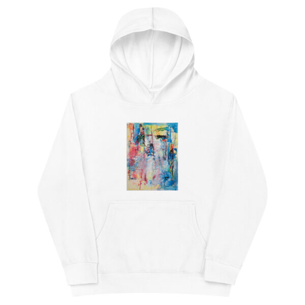 My Story - Kids fleece hoodie — white, front view