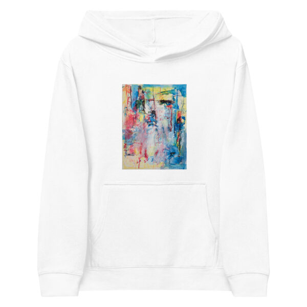 My Story - Kids fleece hoodie — white, front view