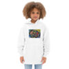 kids-fleece-hoodie-white-front-696a627131631.jpg Rebirth - Kids fleece hoodie — white, front view