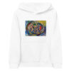 kids-fleece-hoodie-white-front-696a627131909.jpg Rebirth - Kids fleece hoodie — white, front view