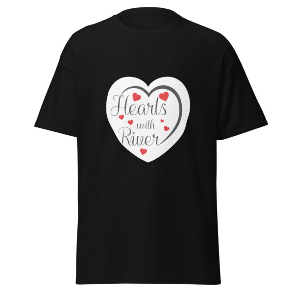 Hearts With River Logo - Men's Classic T-shirt — black, front view