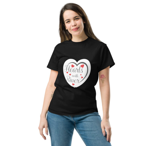 Hearts With River Logo - Men's Classic T-shirt — black, front view
