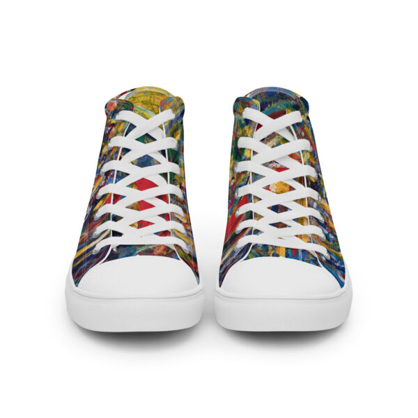mens-high-top-canvas-shoes-white-front-695d44a7bb0a0.jpg Rebirth - Men’s High Top Canvas Shoes — white, front view