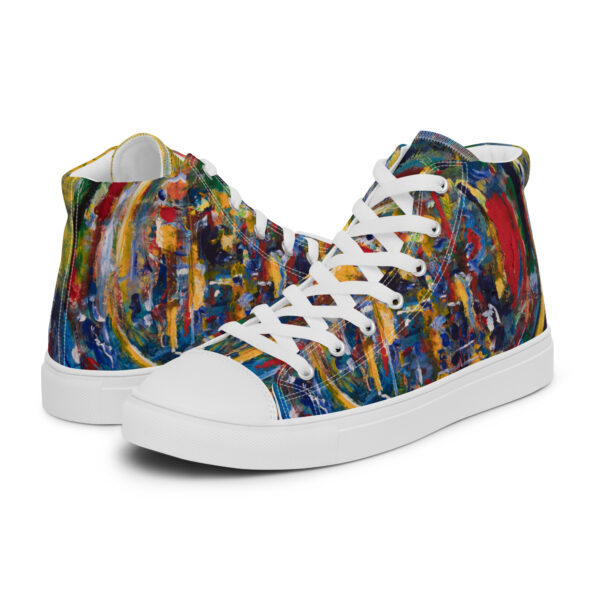 mens-high-top-canvas-shoes-white-left-695d44a7bac77.jpg Rebirth - Men’s High Top Canvas Shoes — white, left side view