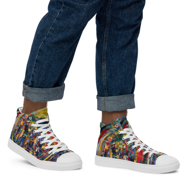 mens-high-top-canvas-shoes-white-right-695d44a7baa91.jpg Rebirth - Men’s High Top Canvas Shoes — white, right side view