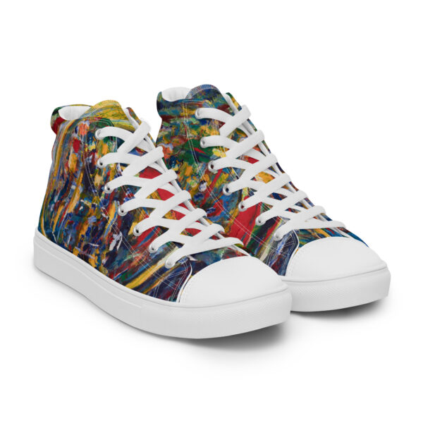 mens-high-top-canvas-shoes-white-right-front-695d44a7bb612.jpg Rebirth - Men’s High Top Canvas Shoes — white, right front view