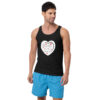 mens-staple-tank-top-black-front-6966b850316a5.jpg Hearts With River Logo - Men's Tank Top — black, front view