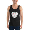 mens-staple-tank-top-black-front-6966b8503192a.jpg Hearts With River Logo - Men's Tank Top — black, front view