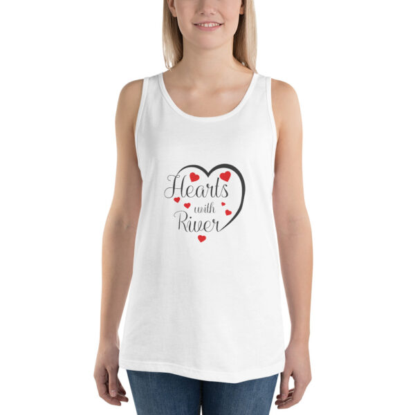 mens-staple-tank-top-white-front-6966b85031d81.jpg Hearts With River Logo - Men's Tank Top — white, front view