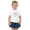Hearts With River Logo - Toddler Short Sleeve T-shirt — white, front view