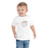 Hearts With River Logo - Toddler Short Sleeve T-shirt — white, front view