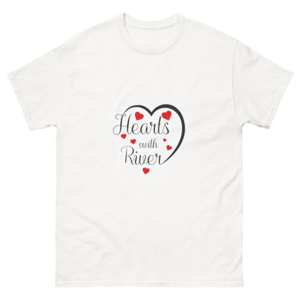 unisex-classic-tee-white-front-6966c3ae5f76c.jpg Hearts With River Logo - Men's Classic T-shirt