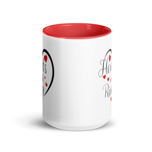 white-ceramic-mug-with-color-inside-red-15-oz-front-696929135e96a.jpg Hearts With River Logo - Mug with Red Inside — red, 15 oz, front view