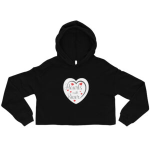 Hearts With River - Women's Crop Hoodie