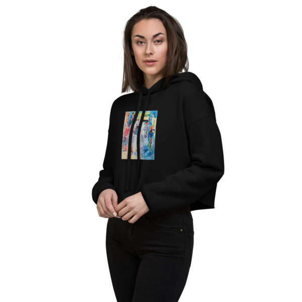 womens-cropped-hoodie-black-left-front-6967a22e257c9.jpg My Story - Women's Crop Hoodie — black, left front view