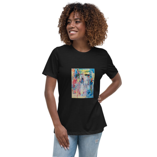 womens-relaxed-t-shirt-black-front-6966a476675fe.jpg My Story - Women's Relaxed T-Shirt — black, front view