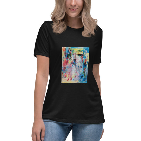 womens-relaxed-t-shirt-black-front-6966a476678b3.jpg My Story - Women's Relaxed T-Shirt — black, front view