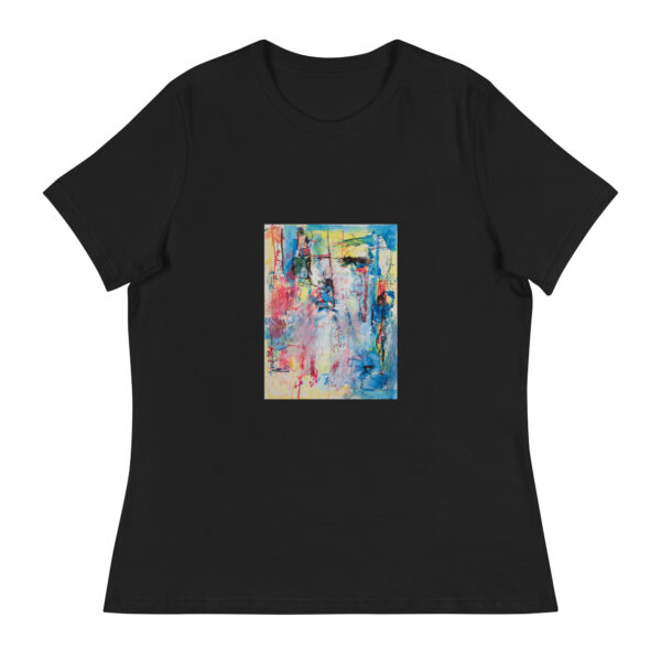 womens-relaxed-t-shirt-black-front-6966a47668d11.jpg My Story - Women's Relaxed T-Shirt — black, front view