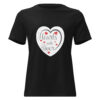 womens-relaxed-t-shirt-black-front-6966afdf02524.jpg Hearts With River Logo - Women's Relaxed T-Shirt — black, front view