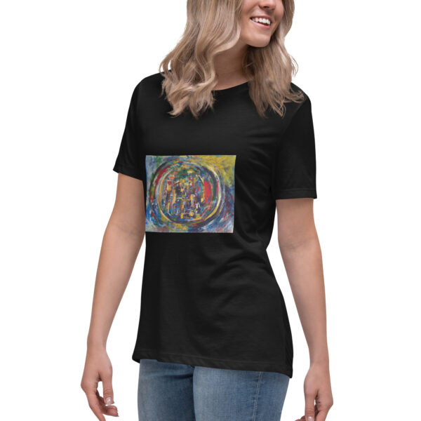 Rebirth - Women's Relaxed T-Shirt — black, left front view