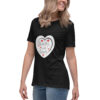 womens-relaxed-t-shirt-black-left-front-6966afdf03db0.jpg Hearts With River Logo - Women's Relaxed T-Shirt — black, left front view