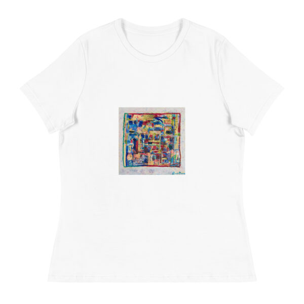 Home - Women's Relaxed T-Shirt — white, front view