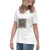 Home - Women's Relaxed T-Shirt — white, left front view