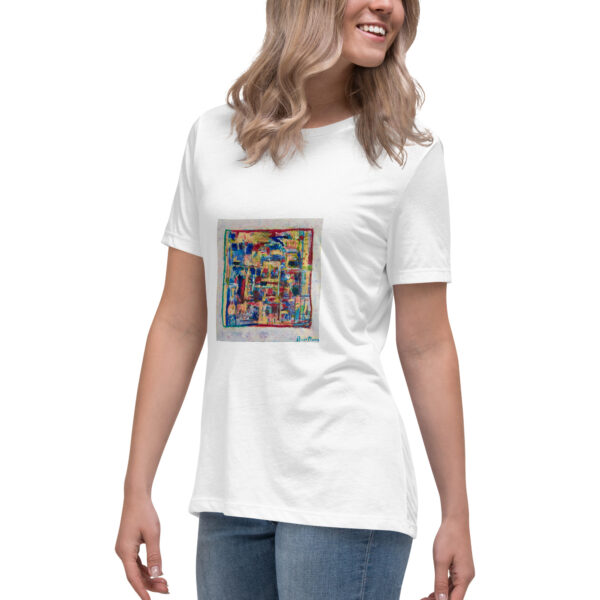 Home - Women's Relaxed T-Shirt — white, left front view