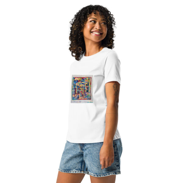 Home - Women's Relaxed T-Shirt — white, left front view